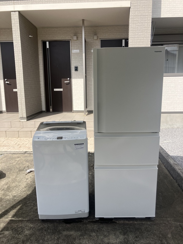 今回回収した東芝の冷蔵庫とハイアールの洗濯機
