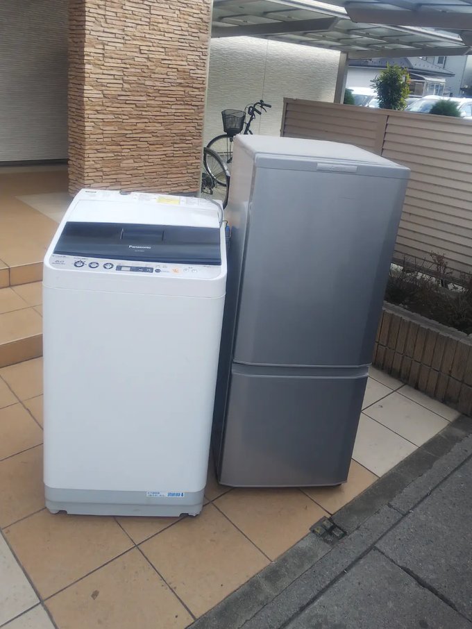 洗濯機と冷蔵庫の回収
