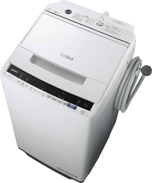 日立 洗濯機 NW-T74 2019年製 中古 洗濯機 日立 2〜3人分 7.0kg コンパクト 予約機能